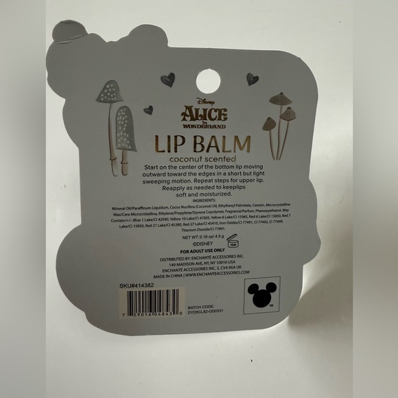 Disney Alice Lip Balm with Gray and Black Accents - Picture 2 of 2